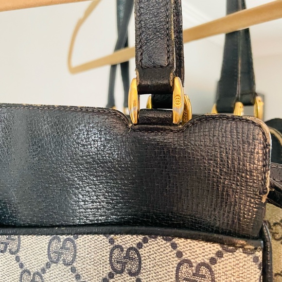 AUTHENTIC Vintage Gucci GG Plus Shoulder Monogram Handbag - Picture 6 of 14